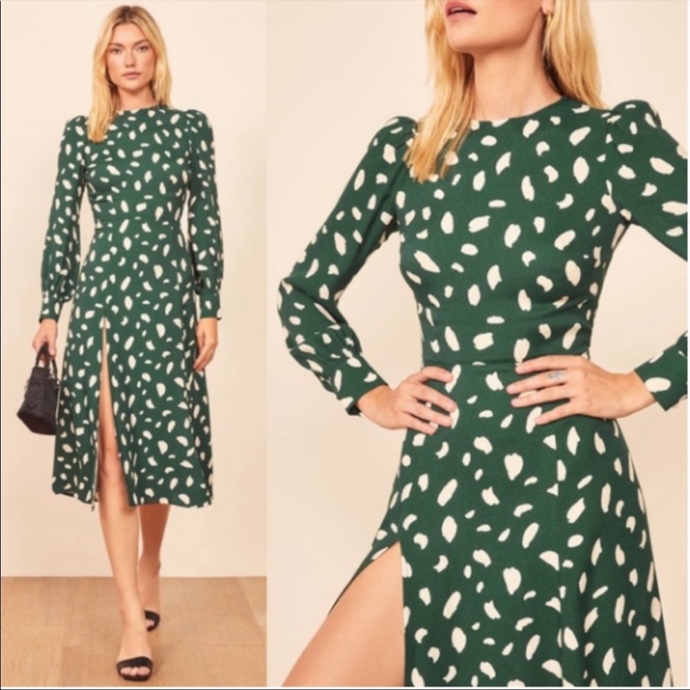 Reformation Creed Midi dress in fen Size 6